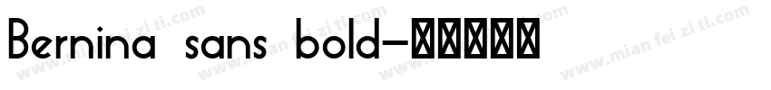 Bernina sans bold字体转换